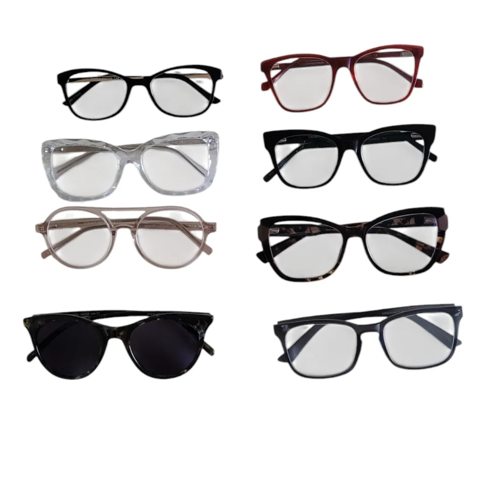 Eyeglass Frames Set of 8 Multiple Colors and Sizes